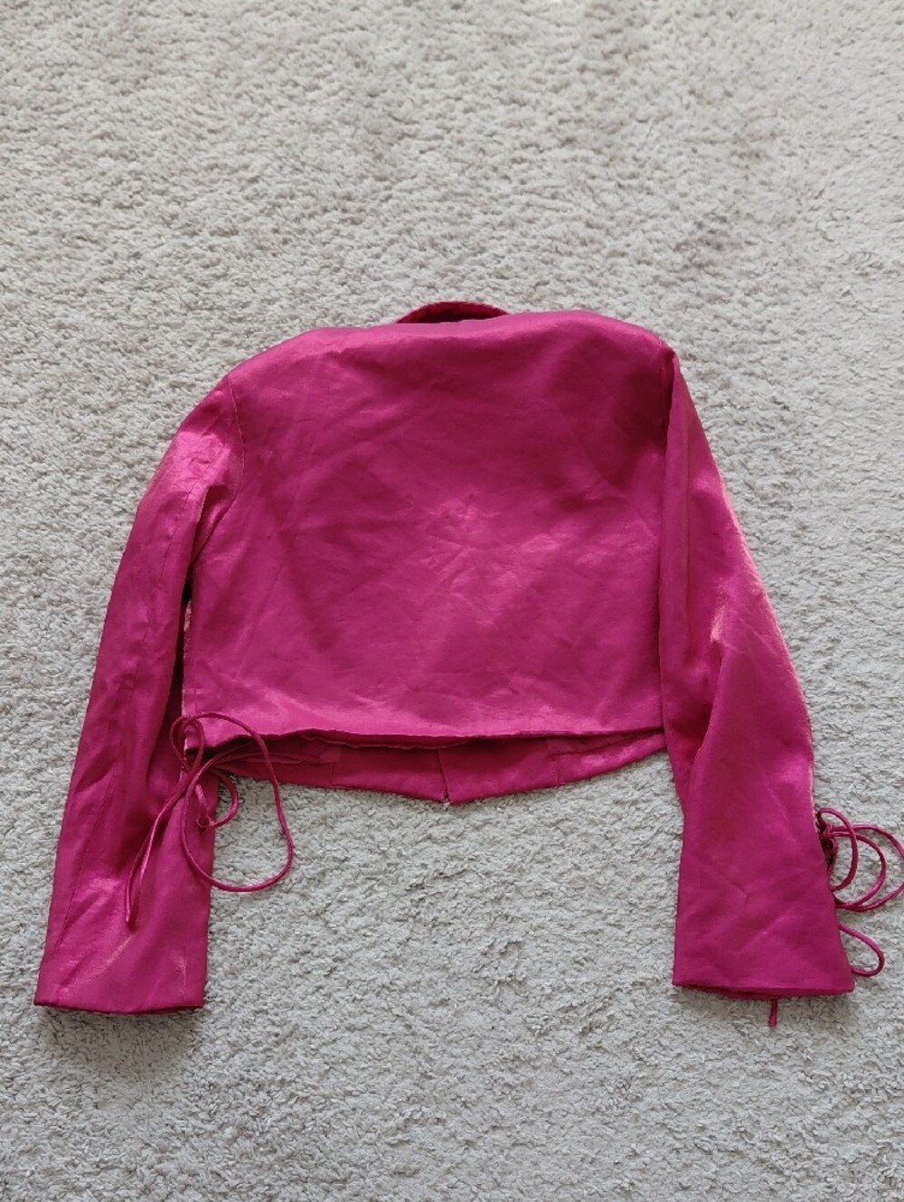 Nasty Gal Cropped Fuchsia Blazer - Picture 4 of 5